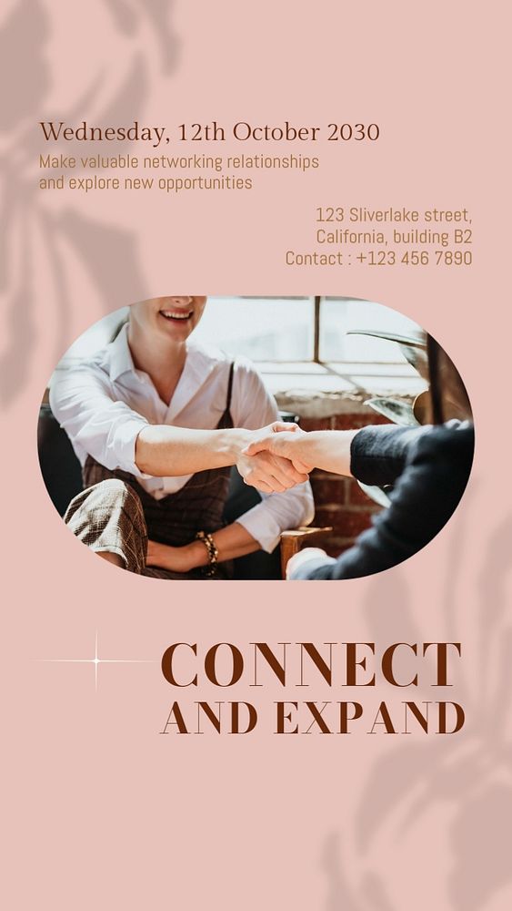 Business network event Instagram story template, editable social media design