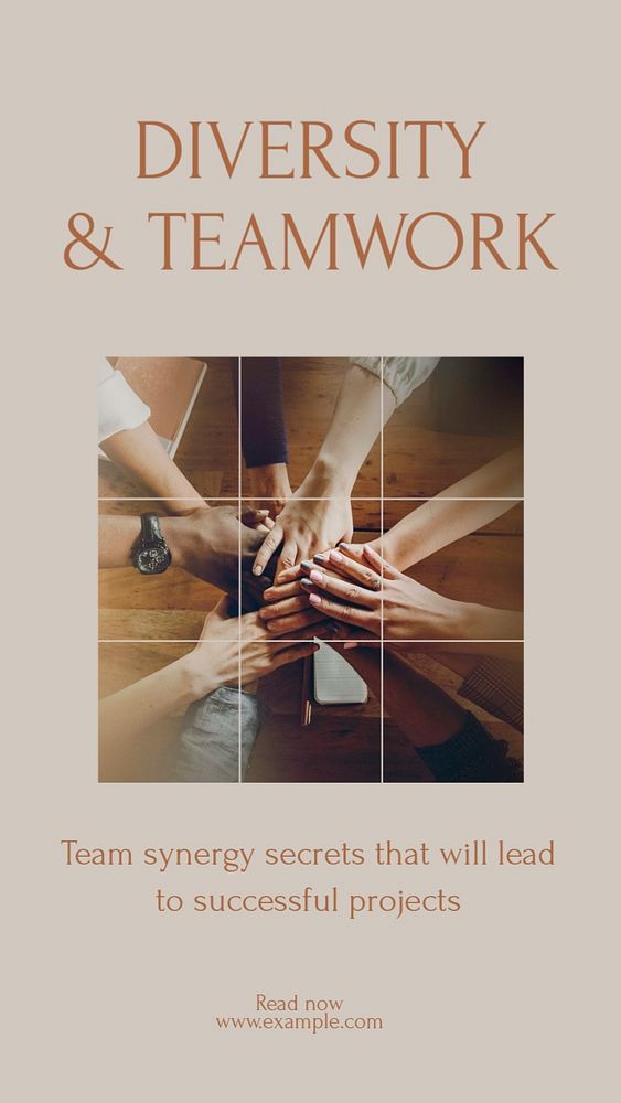 Diversity work teamwork Instagram story template, editable social media design