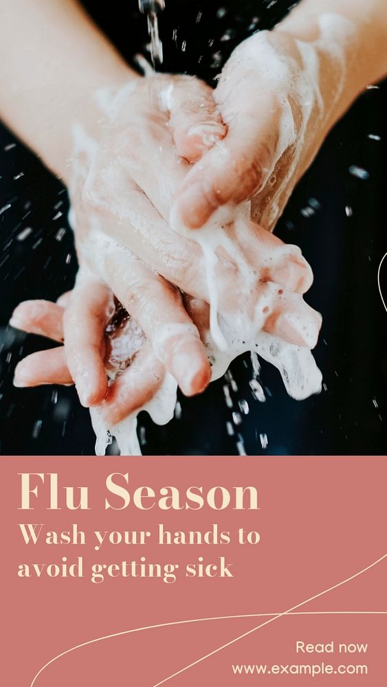 Flu season Instagram story template, editable social media design