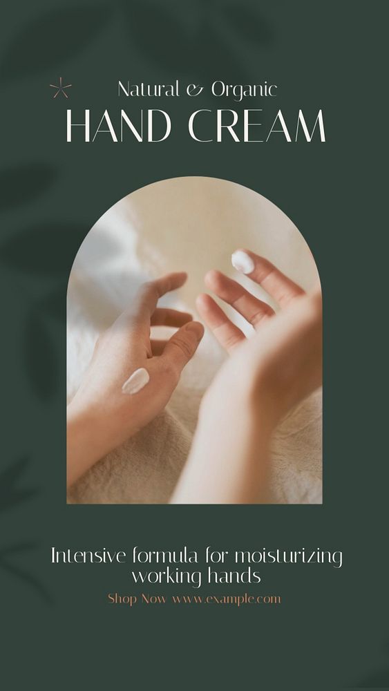 Hand cream Instagram story template, editable social media design