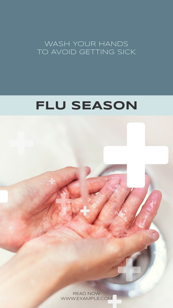 Flu season Instagram story template, editable social media design