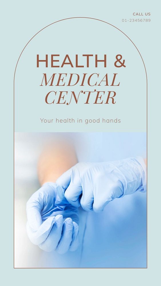 Health & medical center Instagram story template, editable social media design