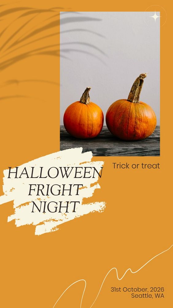 Halloween night Instagram story template, editable social media design