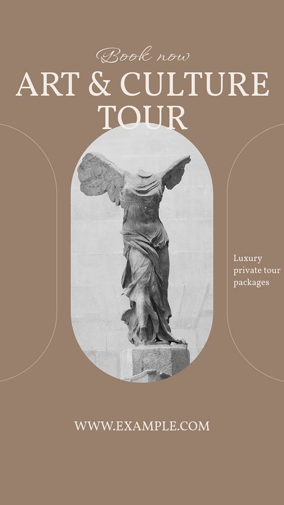 Art & culture tour Instagram story template, editable social media design