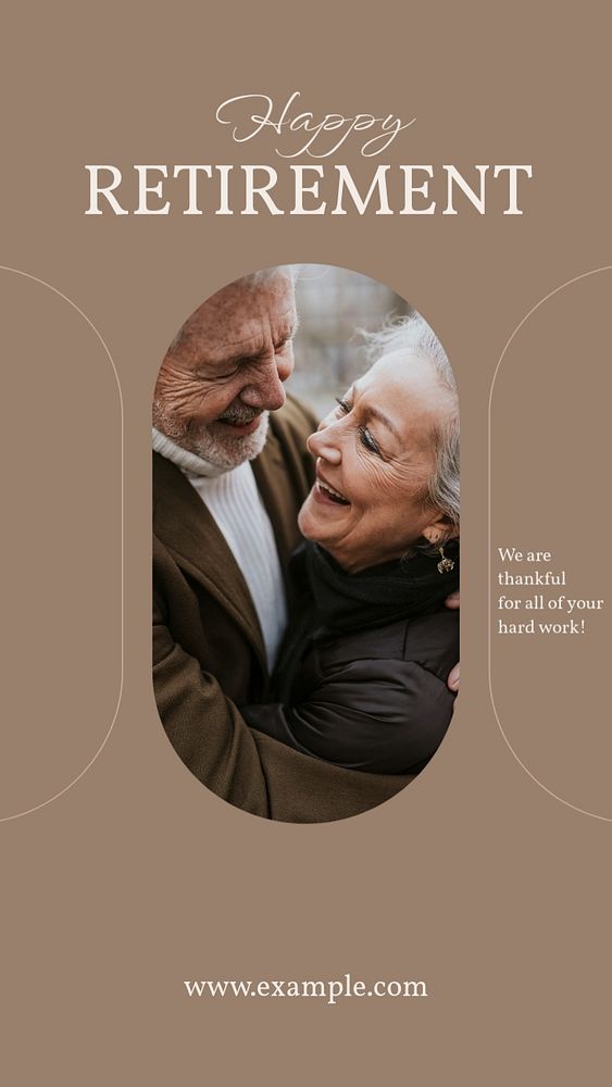 Happy retirement Instagram story template, editable social media design