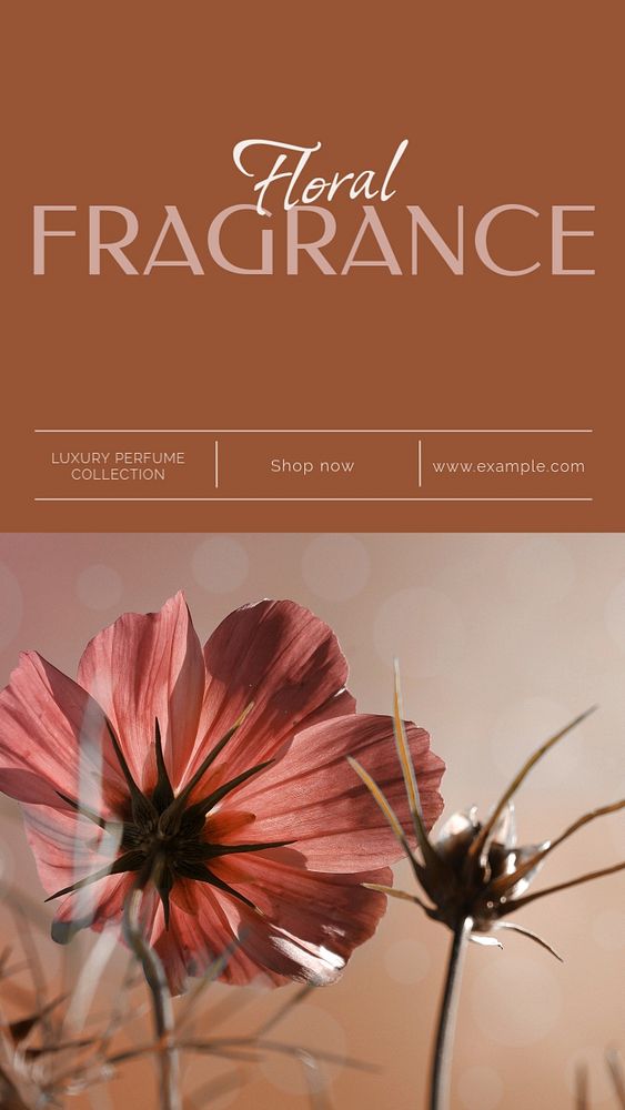 Floral fragrance Instagram story template, editable social media design