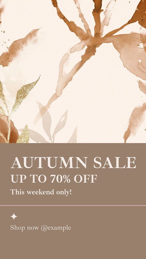 Autumn sale Instagram story template, editable social media design