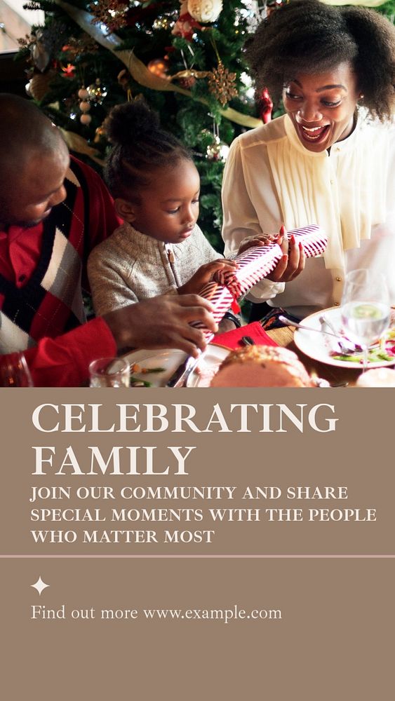 Celebrating family Instagram story template, editable social media design