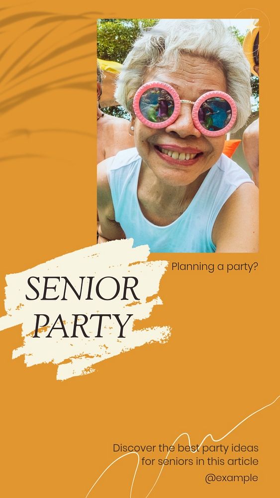 Senior party Instagram story template, editable social media design