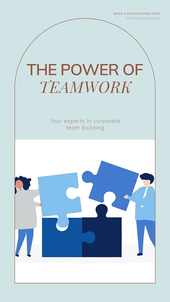 Power of teamwork Instagram story template, editable social media design