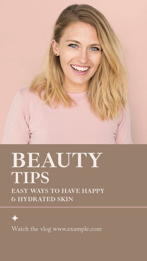 Beauty tips Instagram story template, editable social media design