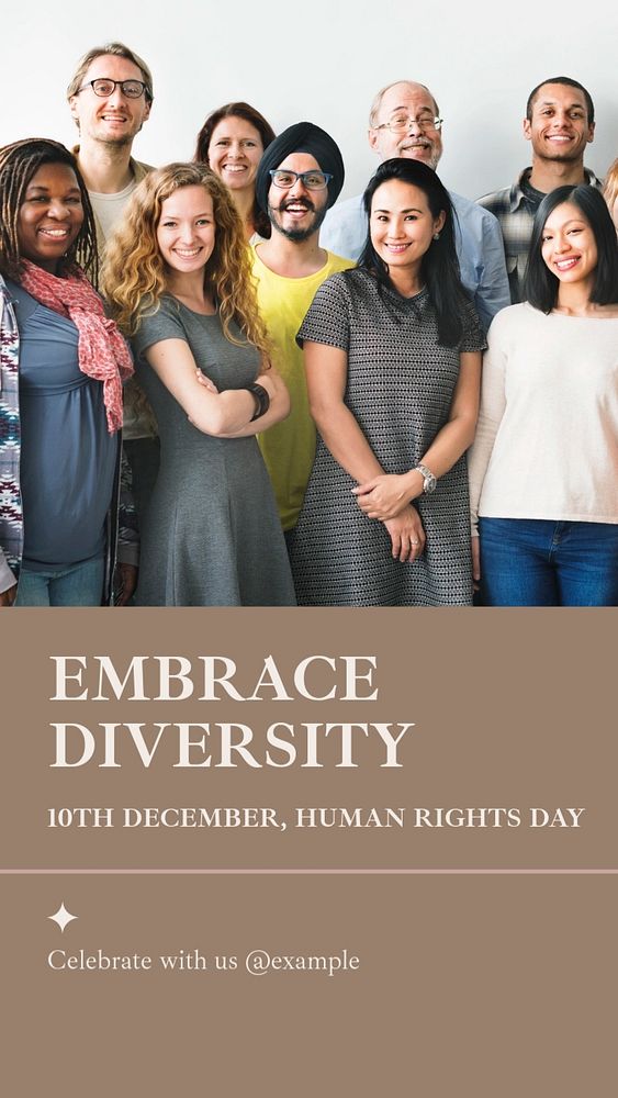 Embrace diversity Instagram story template, editable social media design