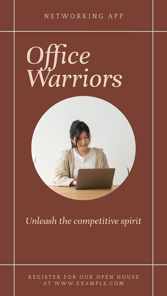 Office warriors Instagram story template, editable social media design