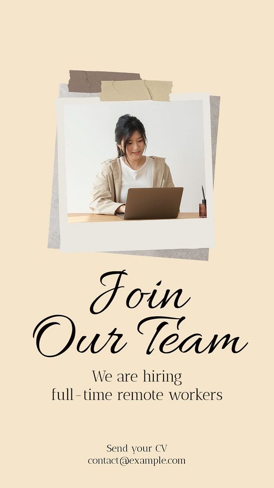 Join our team Instagram story template, editable social media design