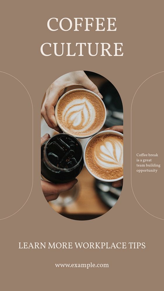 Coffee culture Instagram story template, editable social media design