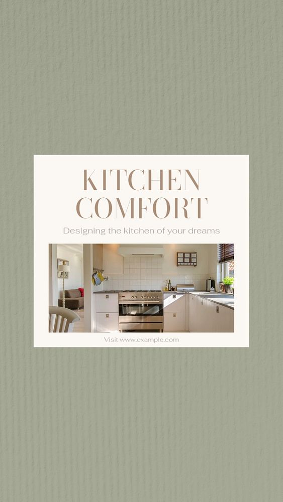 Kitchen design Instagram story template, editable social media design