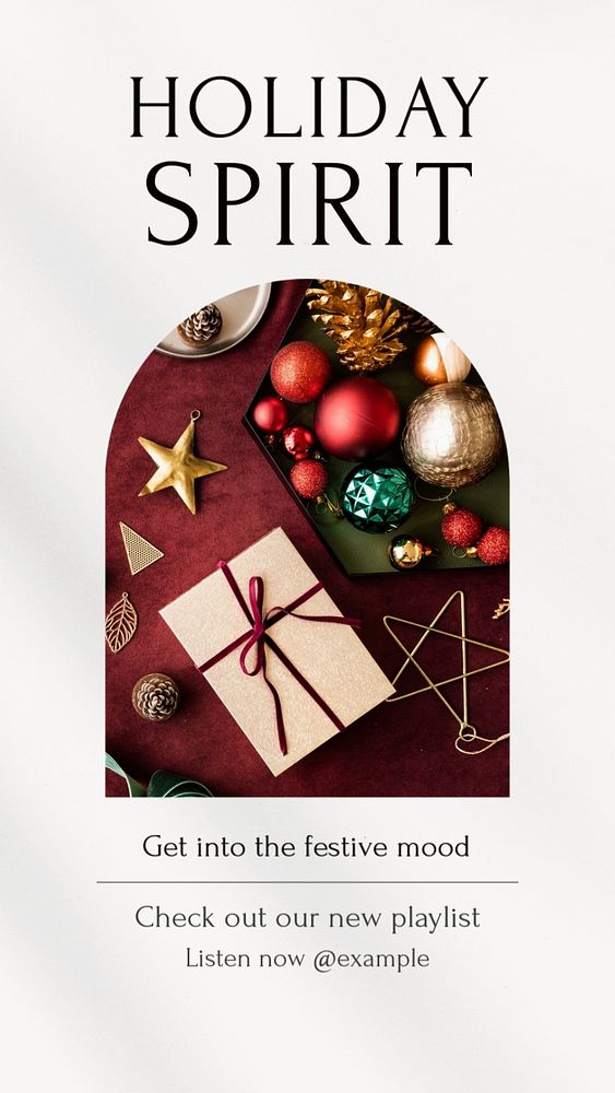 Christmas holiday presents Instagram story template, editable social media design