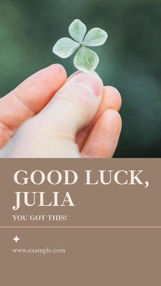 Good luck wish Instagram story template, editable social media design