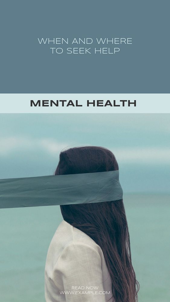 Mental health care Instagram story template, editable social media design