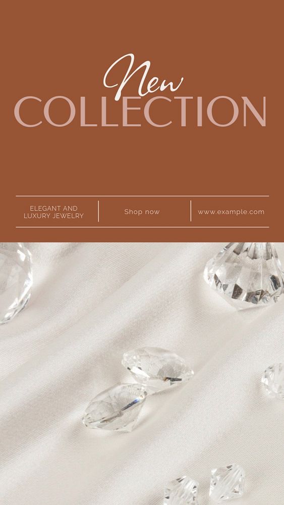 New jewelry collection Instagram story template, editable social media design