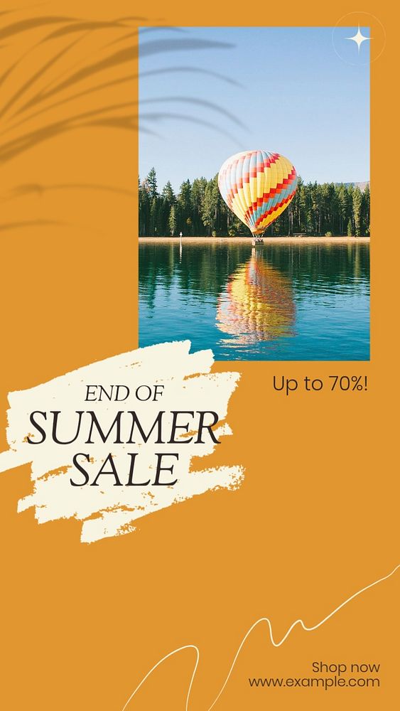 Summer sale Instagram story template, editable social media design