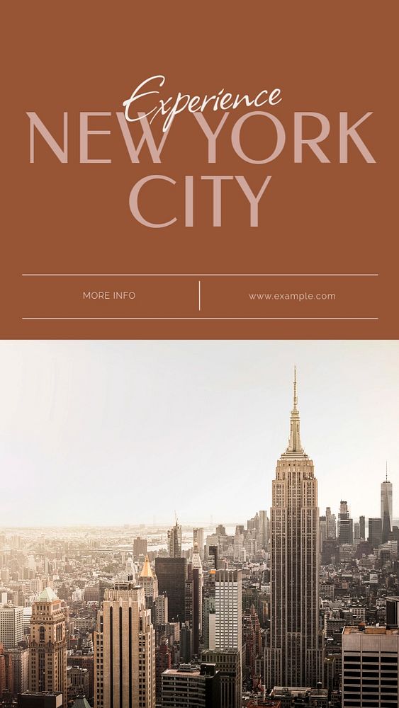 New York city Instagram story template, editable social media design