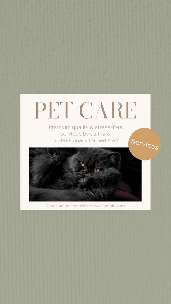 Pet care Instagram story template, editable social media design