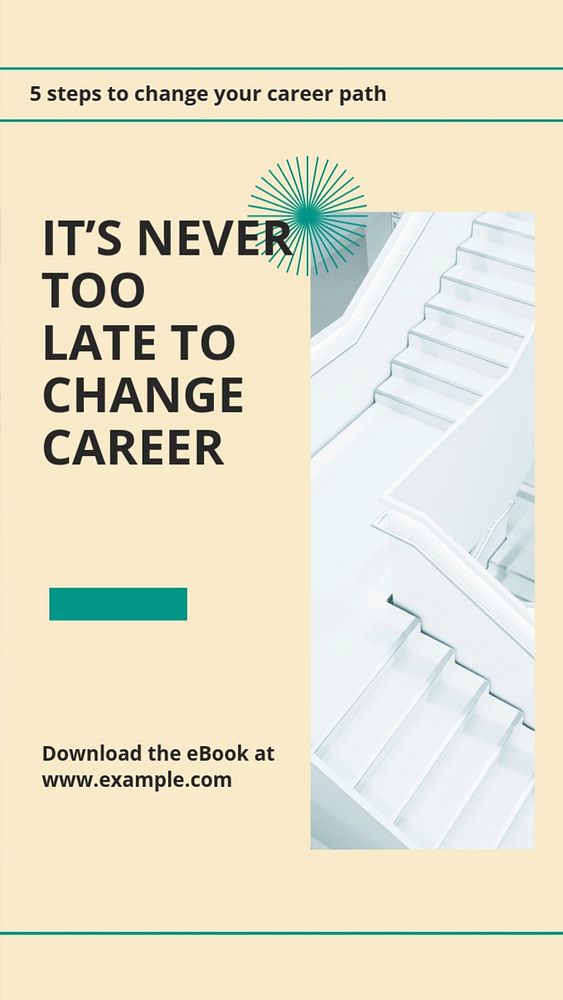 Changing career Instagram story template, editable social media design