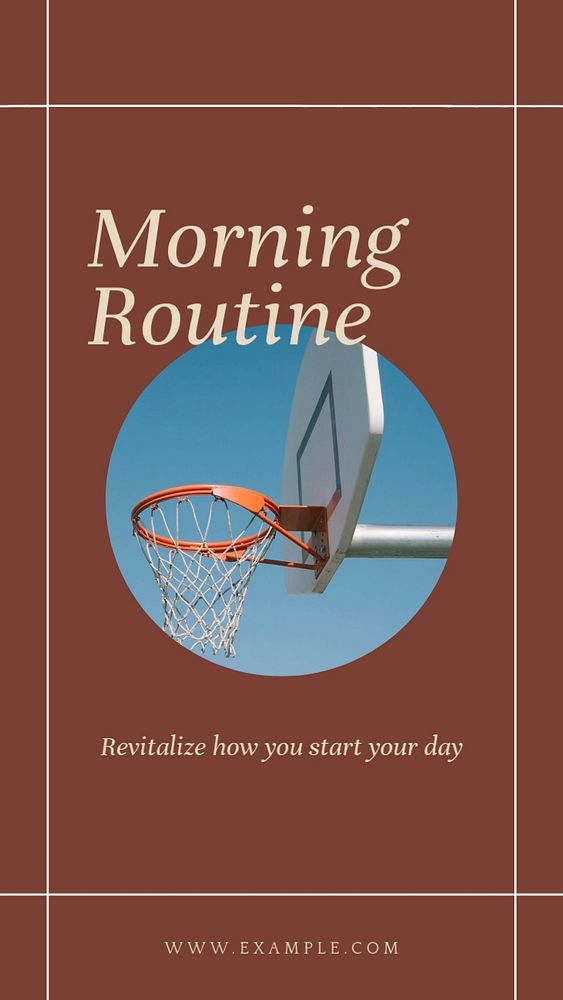 Morning routine Instagram story template, editable social media design