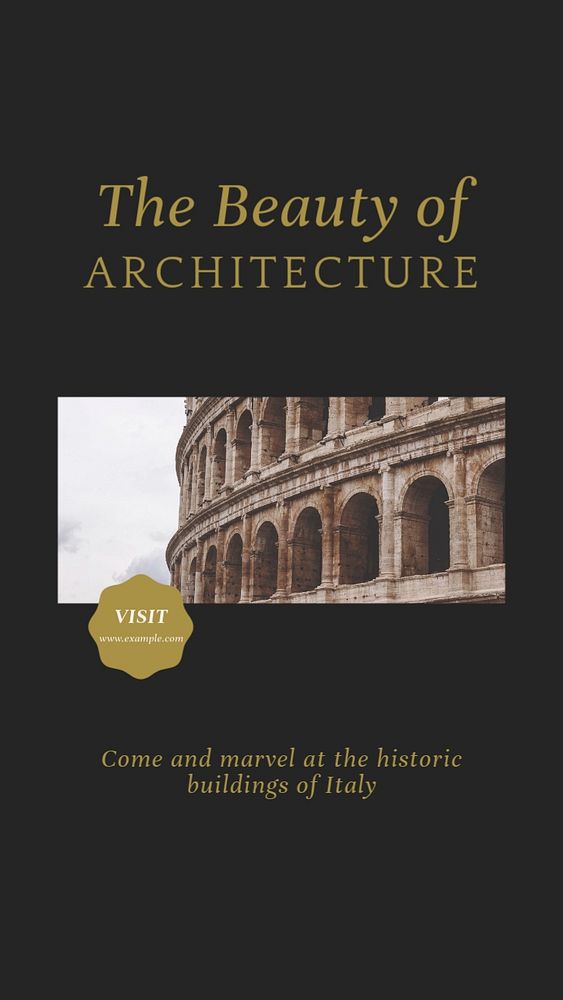 Italian architecture Instagram story template, editable social media design