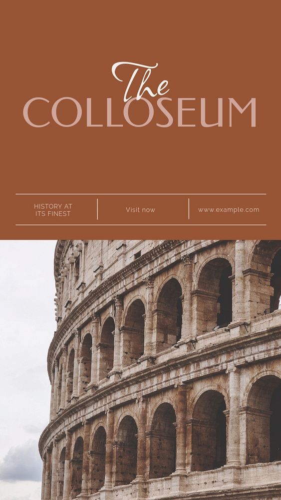 The Colosseum Instagram story template, editable social media design