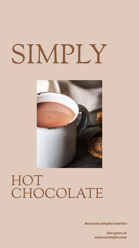 Hot chocolate Instagram story template, editable social media design