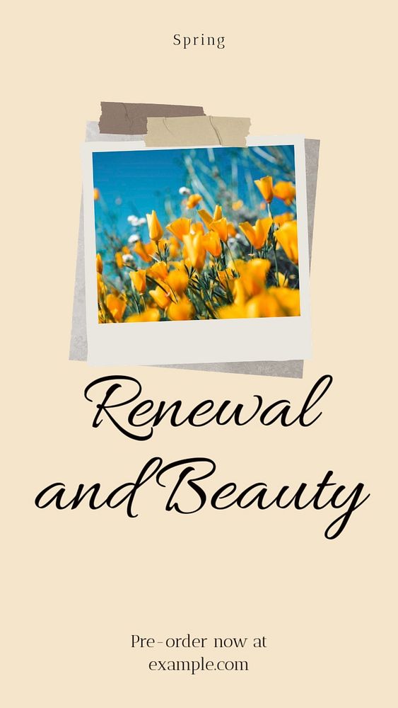 Beauty skin care Instagram story template, editable social media design