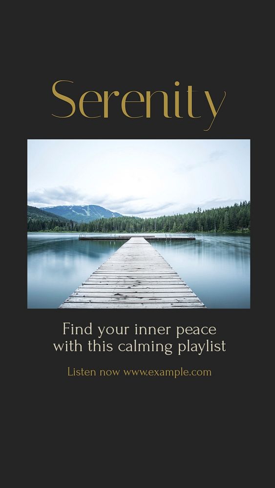 Inner peace music Instagram story template, editable social media design