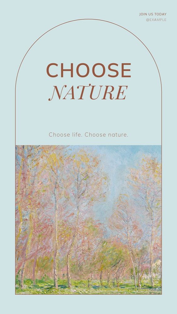 Choose nature Instagram story template, editable social media design