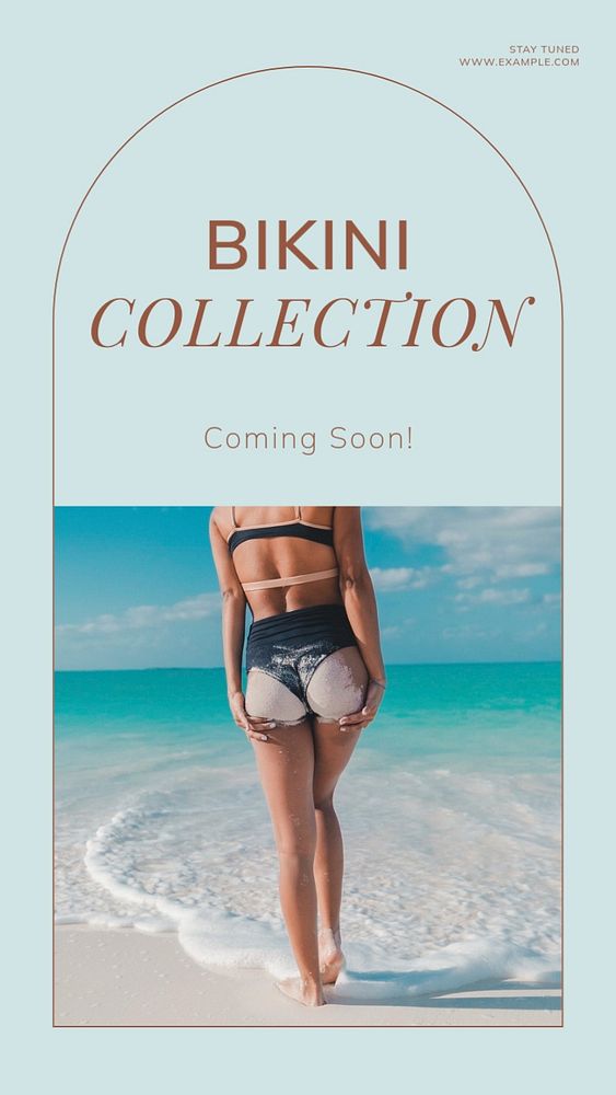 Swimwear & bikini Instagram story template, editable social media design