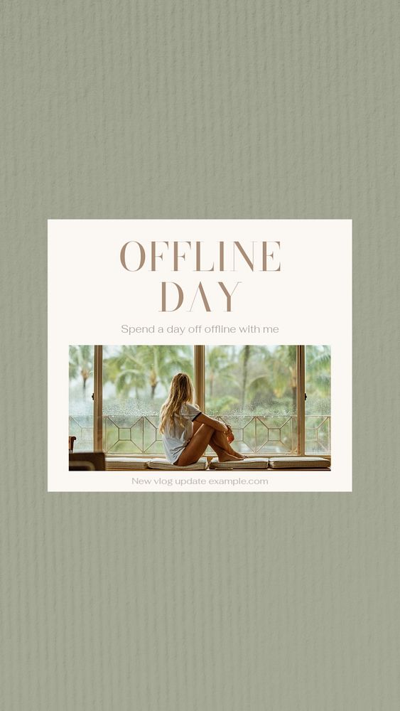Offline day Instagram story template, editable social media design