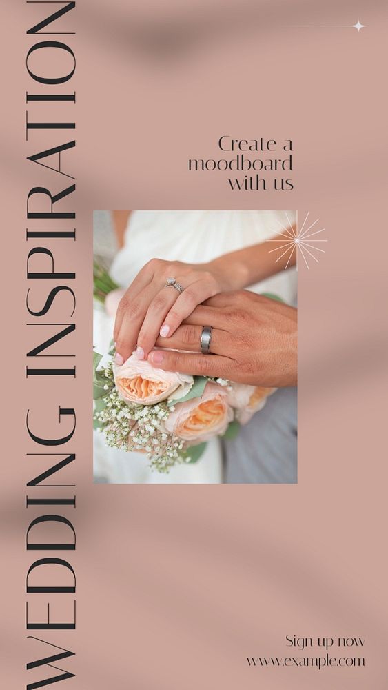 Wedding inspiration Instagram story template, editable social media design