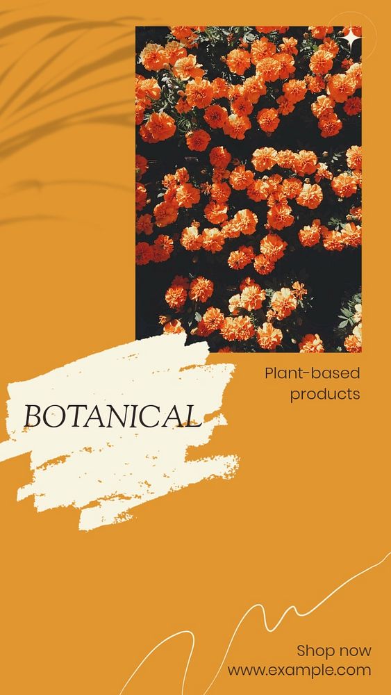 Botanical products Instagram story template, editable social media design