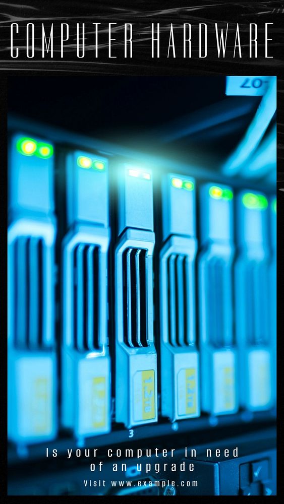 Computer hardware story template, editable social media design