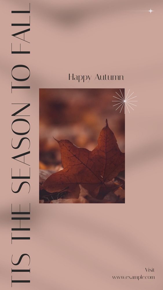 Happy autumn Instagram story template, editable social media design