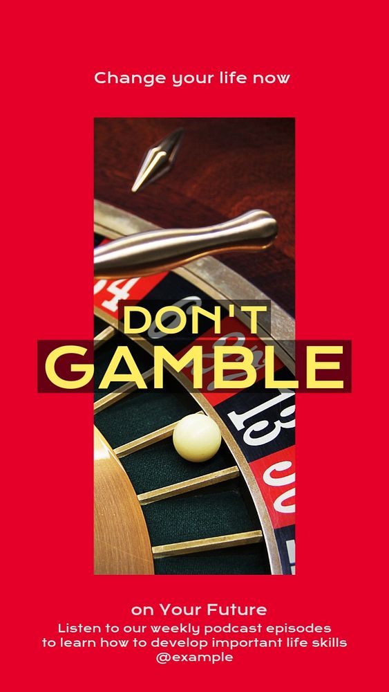 Gamble on future story template, editable social media design