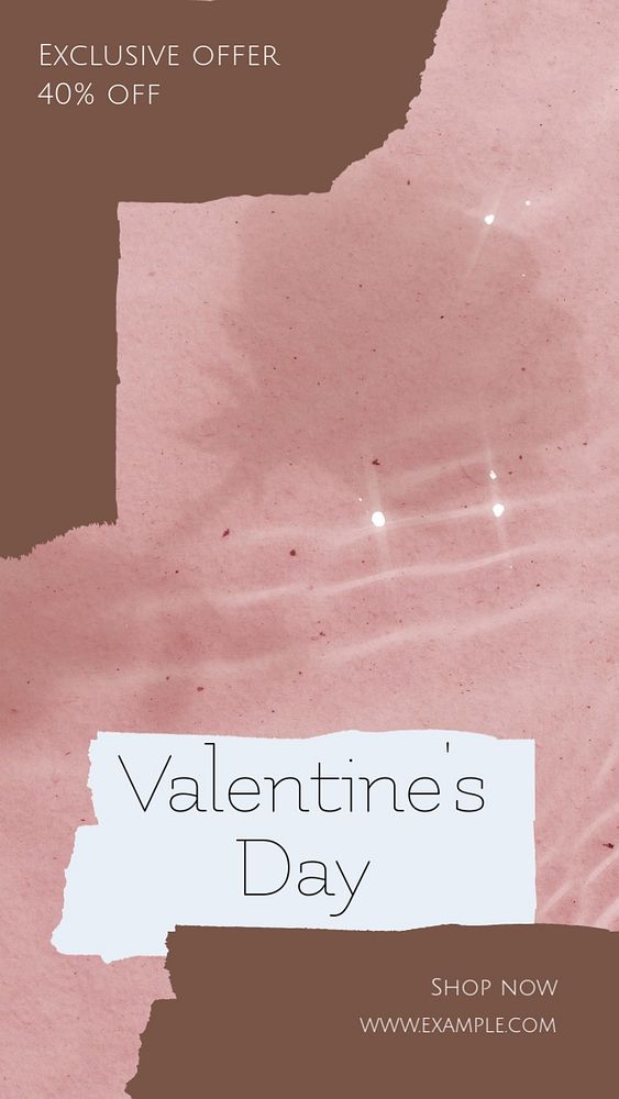 Valentine's day sale Instagram story template, editable social media design