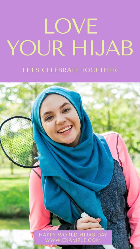 Hijab story template, editable social media design