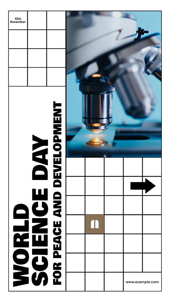 Science day story template, editable social media design