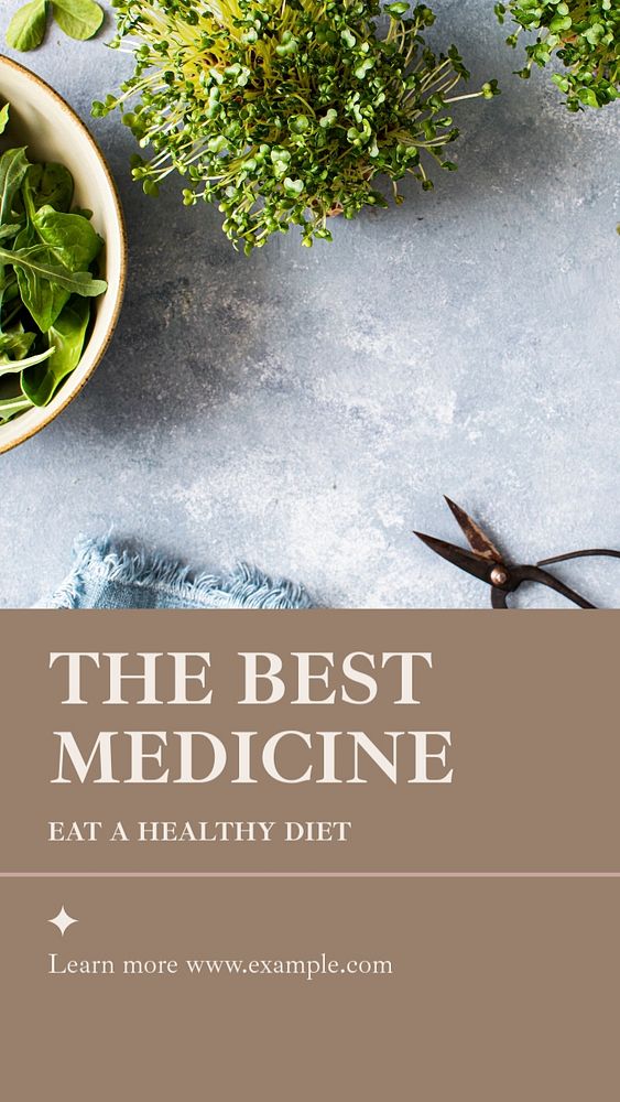 Healthy eating Instagram story template, editable social media design