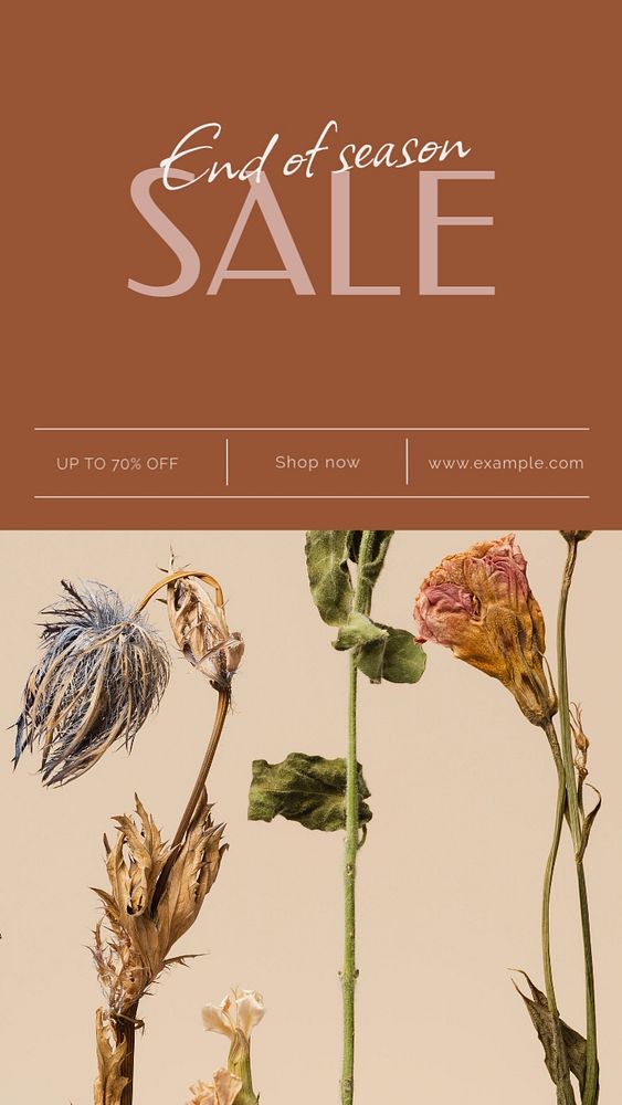 End of season sale Instagram story template, editable social media design