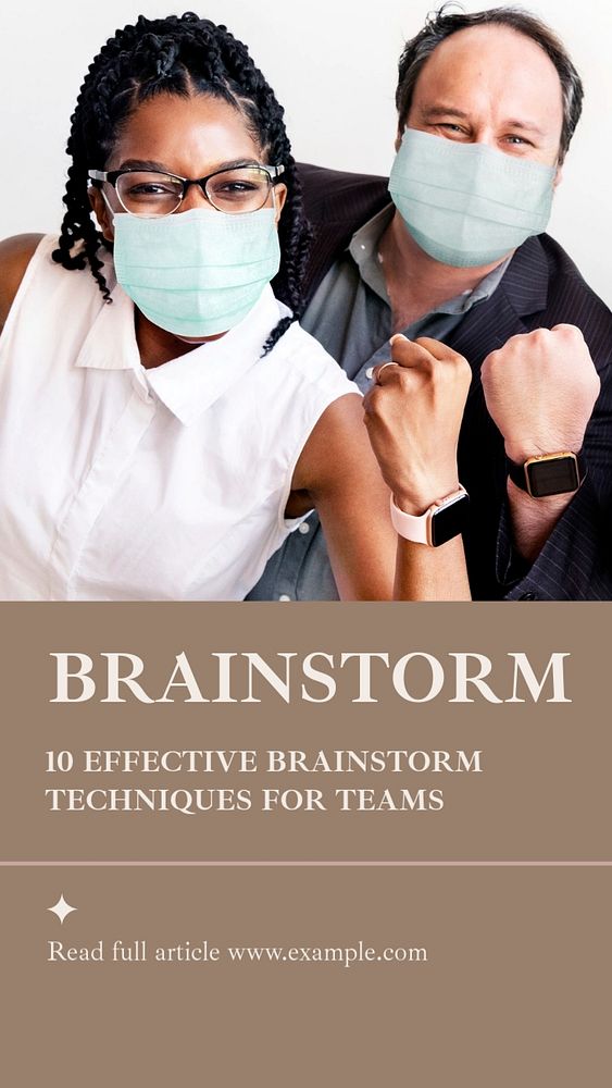 Brainstorm Instagram story template, editable social media design