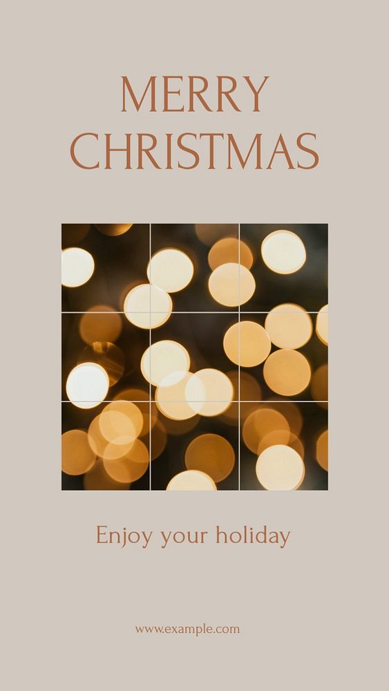 Merry Christmas Instagram story template, editable social media design