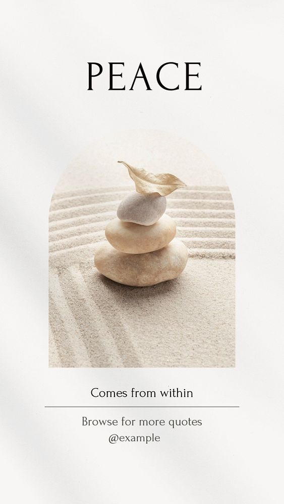 Peace within Instagram story template, editable social media design